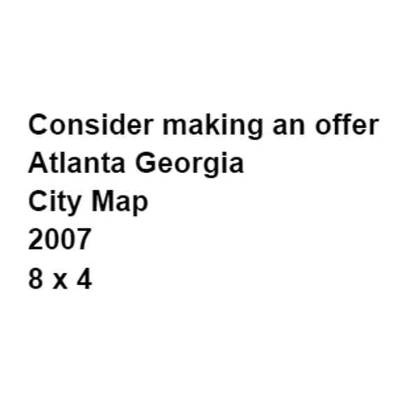2007 Atlanta GA Street Map Official Visitors Guide Ephemera Vacation Travel Trip - Picture 2 of 4